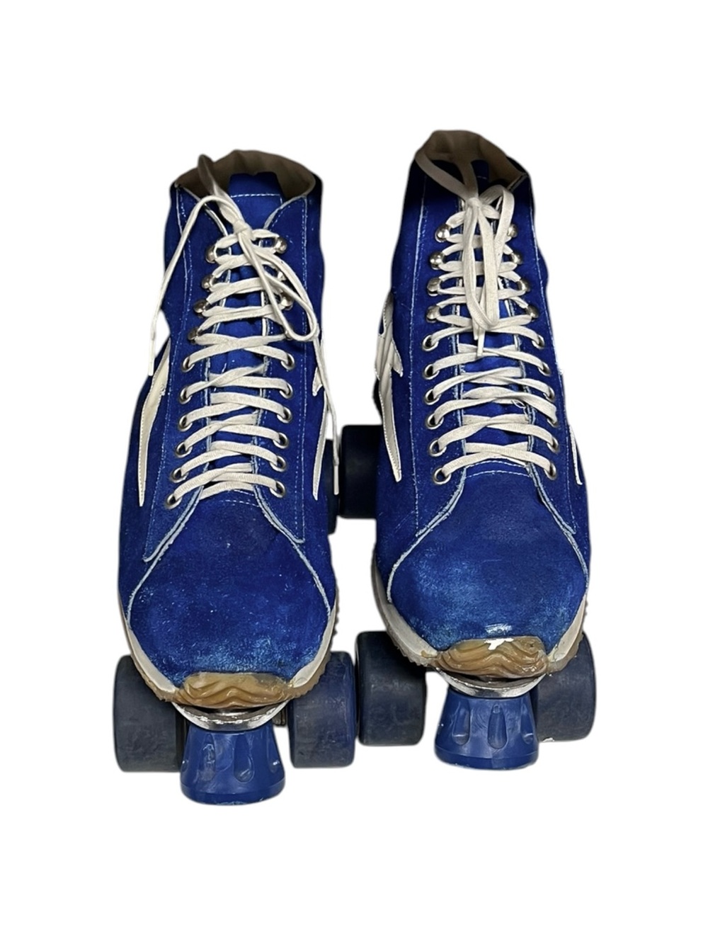 🌻Vintage Cheapskates California Roller Skates Blue Suede 1970s Retro Size 12 - Picture 6 of 15